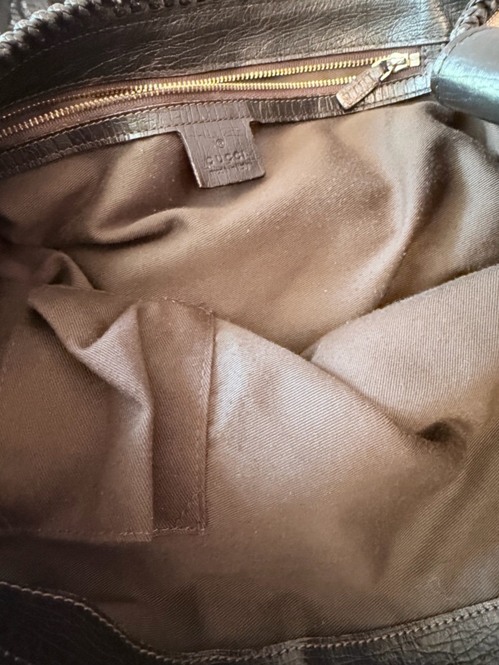 Gucci Brown GG Monogram horsebit bag large - Picture 13 of 17